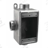 CALBRITE Electrical Box: Stainless Steel, Rectangular, 1 Gangs, 3/4 in Hub Size, 25 cu in Capacity (MPN S60700FDX0). Key specifications — Color: Gray; Brand: CALBRITE.