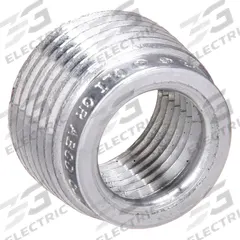 APPLETON ELECTRIC Reducing Bushing - Haz Loc: Aluminum, 3/4 in_1 in Trade Size (MPN RB100-75A). Key specifications — Reduction Size: 1 in to 3/4 in; Brand: APPLETON ELECTRIC.