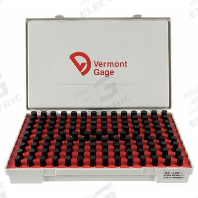 VERMONT GAGE Black Oxide-Coated Pin Gauge Set: Go (Plus), 0.501 in to 0.625 in - Go (Plus) Pin Gauge Sets - Black Oxide Finish