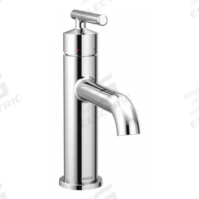 GIBSON Low Arc Bathroom Faucet: Gibson, Brass, Chrome Finish, 1.2 gpm Flow Rate - Single-Post Handle Bathroom Faucets