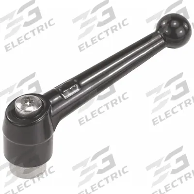 KIPP Adjustable Handle: Zinc w/ SS Thread, M4 - Ball-Style Adjustable Handles with Threaded Hole