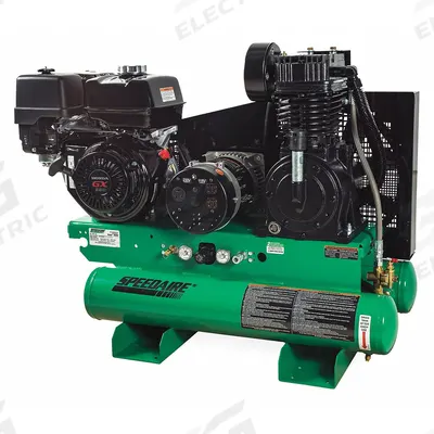 SPEEDAIRE Stationary Air Compressor/Generator: 2 Stage, 13 hp Engine, Honda, 15.7 cfm - Combination Air Compressors & Generators