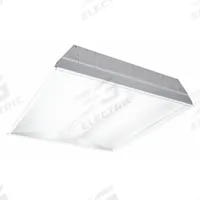 COLUMBIA LIGHTING Recessed Troffer: 2 ft Lg, 2 ft Wd, 3,498 lm, 4000K, 31.3 W, 120 to 277V AC (MPN LSER22-40MLG-C-EDU). Key specifications — attr1261884: 120 to 277V AC; attr1261878: COLUMBIA LIGHTING; attr1261883: U-Bend T8; attr1261870: 4000K; attr1261880: Yes.