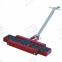 GKS-PERFEKT Machine Roller: 26,400 lb, 4 3/8 in Deck Ht, 6 3/4 in L x 6 3/4 in W, (16) Rollers, Red (MPN 3-10313). Key specifications — attr1344324: Rubber Padded; attr1344335: Pulling Handle with Tow Eye; attr1344360: GKS-PERFEKT; attr1344361: Red.