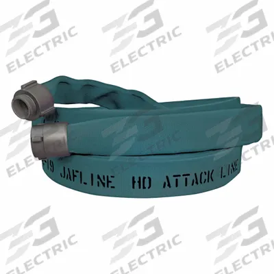 JAFLINE HD Fire Hose: Double Jacket, 1 1/2 in Hose Inside Dia, 100 ft Hose Lg, Polyester - Attack Fire Hoses