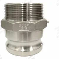 Cam and Groove Adapter: 3 in Coupling Size, 3 in -8 Thread Size, 3 15/16 in Overall Lg, MNPT (MPN 3LX57). Key specifications — Thread Size: 3 in -8; Fitting Type: MNPT; Includes Locking Arm: No; Body Material: 316 Stainless Steel; Brand: APPROVED VENDOR.