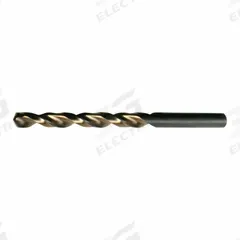 CLE-LINE Jobber Length Drill Bit: 31/64", 135° Split Point, Black & Gold HSS, Parabolic Flute (MPN C18457). Key specifications — attr1225567: 0.4844.