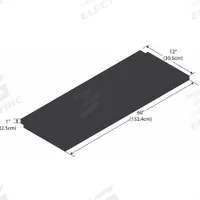 Notched Shelf: 12 in Overall Lg, 5 ft Overall Wd, 1 in Overall Ht, Phenolic, Black, 11 Gauge (MPN GRPSN1260). Key specifications — Material: Phenolic; Brand: INSTOCK.