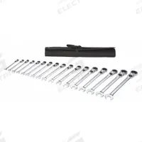 WESTWARD Combination Wrench Set: Alloy Steel, Chrome, 17 Tools, 8 mm to 25 mm Range of Head Sizes (MPN 54DG29). Key specifications — attr309581: Chrome; attr309580: Alloy Steel; attr309571: No; attr309583: No; attr309587: No; attr324931: WESTWARD; attr309569: 8 mm to 25 mm; attr309572: Pouch.
