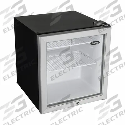 DANBY Refrigerator: Stainless Steel, 1.6 cu ft Total Capacity, 2 Shelves - Mini Refrigerators