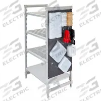 CAMBRO Pegboard: 72 in Ht, 14 in Dp, 30 in Lg, Black, 0 Rails (MPN CSPEGKIT18110). Key specifications — Color: Black; Includes: Top Post Connector; Product Type: Pegboard; Brand: CAMBRO.
