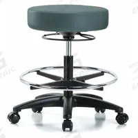 ESD Cleanroom Stool: Vinyl, Ht Range 20 1/2 in to 28 in, 17 in Seat Wd, 17 in Seat Dp, 5 Glides (MPN GRVMBSO-RG-CF-RC-8546). Key specifications — Brand: APPROVED VENDOR; Foot Support: Yes; Base Material: Fiberglass; Number of Casters: 0.