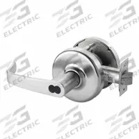 CORBIN Door Lockset: Classroom Lever Locksets, Chrome, ADA Compliant, SFIC (MPN CLX3381 NZD 626 M08). Key specifications — Ligature Resistance: Not Ligature-Resistant; Brand: CORBIN; Lockset Function ANSI Code: F113; Visual Indicator Message: No Message; Lockset Style: Newport Lever; ADA Compliant: Yes; Finish: Satin Chromium-Plated.
