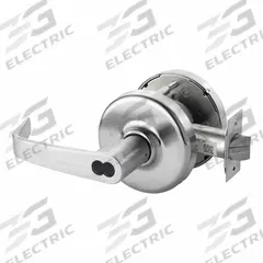 CORBIN Door Lockset: Classroom Lever Locksets, Chrome, ADA Compliant, SFIC (MPN CLX3381 NZD 626 M08). Key specifications — Ligature Resistance: Not Ligature-Resistant; Brand: CORBIN; Lockset Function ANSI Code: F113; Visual Indicator Message: No Message; Lockset Style: Newport Lever; ADA Compliant: Yes; Finish: Satin Chromium-Plated.
