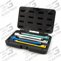 STEELMAN Torque Stick Extension Set: Impact Wrenches/Sockets, Steel, Extension, 1/2 in, 5 Pieces (MPN 50061-5XA). Key specifications — For Use With: Sockets; Includes: 8 in Blue 80 ft-lb Torque Extension; Socket Type: Extension; Size: 1/2 in; Color: Yellow; Material: Steel; Brand: STEELMAN.