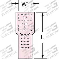 3M Wire Disconnect: Female Socket, Red, Nylon, Full Coverage, 22 AWG – 18 AWG Wire Size (MPN FDI18-187Q). Key specifications — Brand: 3M; Manufacturer Part Number: FDI18-187Q.