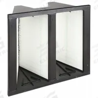 GRAINGER V-Bank Air Filter: 20 in x 24 in x 12 in, Fiberglass, Single Header, 2 Vs, Downstream Face (MPN 33E913). Key specifications — Brand: GRAINGER; Frame or Header Material: Plastic; Media Material: Fiberglass; Filters Out: Dust.