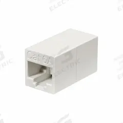 MONOPRICE Inline Coupler: Inline Coupler RJ45, 6A Cable Category, Std, Each Pack Size, 1 (MPN 15697). Key specifications — Brand: MONOPRICE; Color: White; Compatible Cable Shape: Round; _Pack Size: Each.