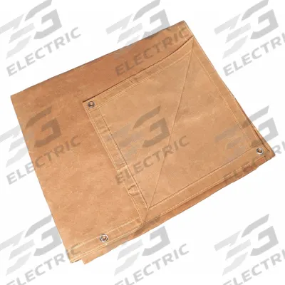 APPROVED VENDOR Tarp: 9.5 ft Lg, 7.5 ft Wd, Heavy Duty, 20 mil, Cotton Canvas, Brown - Canvas Tarps