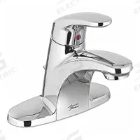 AMERICAN STANDARD Mid Arc Bathroom Faucet: Colony Pro, Metal, Chrome Finish, 1.2 gpm Flow Rate, Arc (MPN 7075002.002). Key specifications — Includes: Drain; Brand: AMERICAN STANDARD; Series: Colony Pro.
