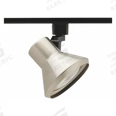 Track Lighting Head: Incandescent, Flared Shape, 75 W, 4 7/8 in Dia, 3 3/4 in Lg, Silver (MPN R552 SC). Key specifications — Brand: JUNO LIGHTING; Lighting Technology: Incandescent; Housing Color: Silver.