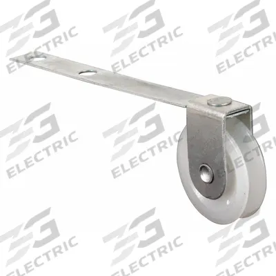 PRIME-LINE Tension Spring Roller: Tension Spring Roller, 6 7/16 in Overall Ht, Unfinished - Screen Door Hardware