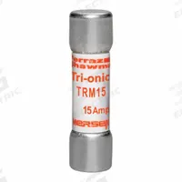 MERSEN Fuse: TRM Series, Midget, Time-Delay, 15 A, 250 V AC, 13/32 in x 1 1/2 in, Non-Indicating (MPN TRM15). Key specifications — Series: TRM; Brand: MERSEN.