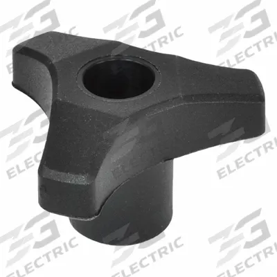 JW WINCO 3-Lobed Hand Knobs: 3 Point, Plastic w/ Brass Thread, M8 Thread - 3-Arm Knobs with Threaded Through-Hole
