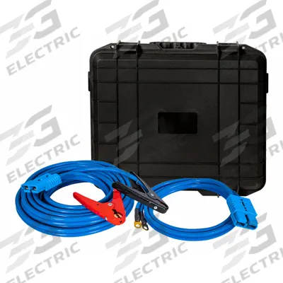 BUYERS PRODUCTS Booster Cable: Quick Connect, 4 AWG, Std Jaw, 28 ft Cable Lg - Plug-In Jumper Cables