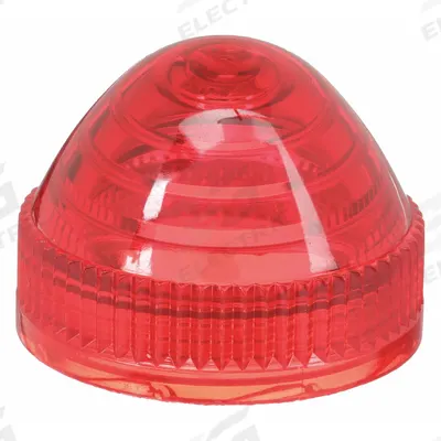 SCHNEIDER Pilot Light Lens: 30 mm Panel Mounting Hole Dia, Red, Domed - Pilot-Light Lenses