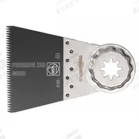 FEIN Oscillating Tool Blade: 2 1/4 in Blade Wd, 3 13/16 in Overall Lg, Precision Cutting, 1 Pieces (MPN 63502127260). Key specifications — attr1097473: Soft Plastic; attr1097476: FEIN; attr1097456: Precision Cutting.
