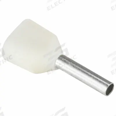 APPROVED VENDOR Wire Ferrule: 20 AWG Max Wire Size, Holds 2 Wire, White, Nylon - Insulated Ferrules