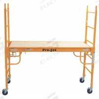 BIL-JAX Scaffold Tower: Steel, 2 ft to 4 ft, 72 in x 29 in, 1,000 lb Load Capacity (MPN 0127-006-0). Key specifications — Brand: BIL-JAX; Height Adjustability: Fixed Height; Included Components: Platform; Max Stackable Units: 2.