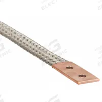 BURNDY Grounding Braid with Ferrule: 340 A Indoor/405 A Outdoor, Std Tongue, 24 in Overall Lg (MPN BE24). Key specifications — Approximate Amperage Rating: 340 A Indoor; Material: Copper Ferrules; Tongue Style: Standard; Brand: BURNDY.