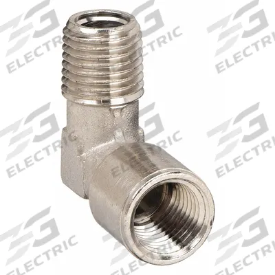 AIGNEP USA Metal Pipe Elbow: 90° Elbow, 1/2 in x 1/2 in - Nickel-Plated Threaded Low-Pressure Pipe Fittings