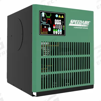SPEEDAIRE Refrigerated Air Dryer: ISO Class 6, 25 cfm, 115V AC, 1/2 in NPT, 50°F Dew Point - Non-Cycling Refrigerated Compressed Air Dryers