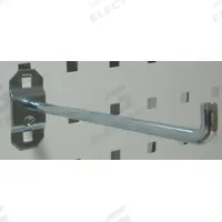 APPROVED VENDOR Single Rod Pegboard Hook: 6 1/2 in x 1 in, Screw-In, Surface, Silver (MPN 6YB91). Key specifications — Mounting Type: Surface; Finish: Zinc-Plated; Color: Silver; Accessory Type: 90-Degree Single Hook; Locking System: Screw-In; Brand: APPROVED VENDOR.