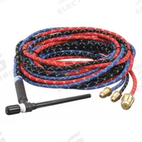 MILLER ELECTRIC TIG Torch Package: Water-Cooled, W-250, 25 ft, Braided Rubber, 3-Piece, 20 (MPN WP2025RM). Key specifications — Brand: MILLER ELECTRIC; Manufacturer Part Number: WP2025RM; Neck Type: Rigid; Power Cord Material: Braided Rubber; Gas Valve (Table): Without.