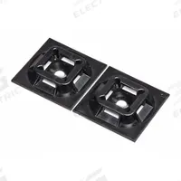 PANDUIT Cable Tie Mounting Base: 0.2 in Slot Wd, 0.06 in Slot Ht, 1 in L x 1 in W x 0.2 in H, 100 PK (MPN ABM2S-AT-C0). Key specifications — For Use With: Miniature, Intermediate and Standard Cable Ties; Size: 1 in L x 1 in W x 0.2 in H; Color: Black; Brand: PANDUIT.