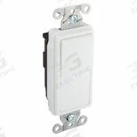 HUBBELL Wall Switch: Rocker Switch, Single Pole, Maintained, White, 120/277V AC, 20 A (MPN DS120W). Key specifications — Illuminated: No; Voltage Rating: 120/277V AC.