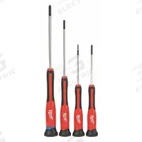 MILWAUKEE General Purpose Screwdriver Set: 1-10 Pieces, 4 Pieces, Phillips/Slotted Tip, Cushion Grip (MPN 48-22-2604). Key specifications — attr1205274: MILWAUKEE; attr1205269: 1/32 in.