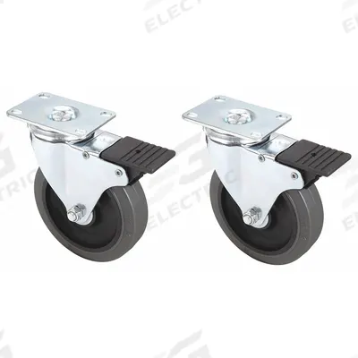 RUBBERMAID COMMERCIAL PRODUCTS Caster Kit, 5" Dia: For 1FYG4, For FG9W7100BLA - Material Handling Parts