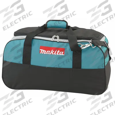 MAKITA Tool Bag: 23 in W x 12 in D x 12 in H, Black/Teal, Canvas, 6 Pockets - Canvas Wide-Mouth Tool Bags