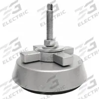 WMI Male-End Leveling Mount: Fixed Stud, M20 Thread Size, 8.66 in, 8,900 lb Capacity, Anti-Vibration (MPN WMRH220-93). Key specifications — Finish: Nickel-Plated; Base Shape: Round; Load Capacity: 8,900 lb; Includes: Locking Nut.