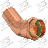 QUICKFITTING SUREPRESS Press Copper 45-Degree Elbow: 3/4 in CTS x 3/4 in CTS size, FTG x Press-fit (MPN SPWE22-45STR). Key specifications — Brand: QUICKFITTING SUREPRESS; Broad - Material for Bullet: Copper Or Bronze; Brand - Broad: QUICKFITTING SUREPRESS.