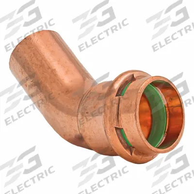 QUICKFITTING SUREPRESS Press Copper 45-Degree Elbow: 3/4 in CTS x 3/4 in CTS size - Plumbing Copper & Bronze Press Tube Fittings with Seal Window