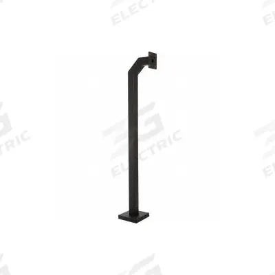 PEDESTAL PRO Gooseneck Pedestal: 88 in Overall Ht, Black, Pedestal, 12 in x 12 in - Pedestals for Gate Operators
