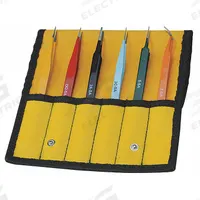 AVEN Precision Tweezer Set: Stainless Steel, Point/Round, Curved/Straight Tip (MPN 18480EZF). Key specifications — attr1002355: Stainless Steel; attr1002345: AVEN; attr1002348: Stainless Steel; attr1002358: Smooth; attr1002361: 00-SA; attr1024781: Standard.