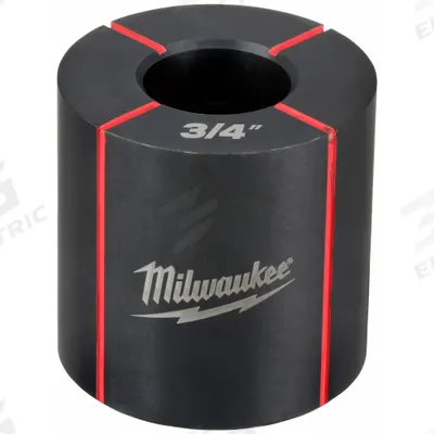 MILWAUKEE Knockout Die: 12 ga Sheet Metal Capacity (Steel), 2 in Nominal Size, Round - Milwaukee Knockout Punches & Dies
