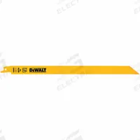 DEWALT Reciprocating Saw Blade: 10/14 Teeth per Inch, 12 in Blade Lg, 0.05 in Blade Thick, 5 PK (MPN DW4839). Key specifications — attr1109198: 10/14; attr1109200: Rigid for Straight Cuts; attr1109201: Straight; attr1109209: DEWALT.
